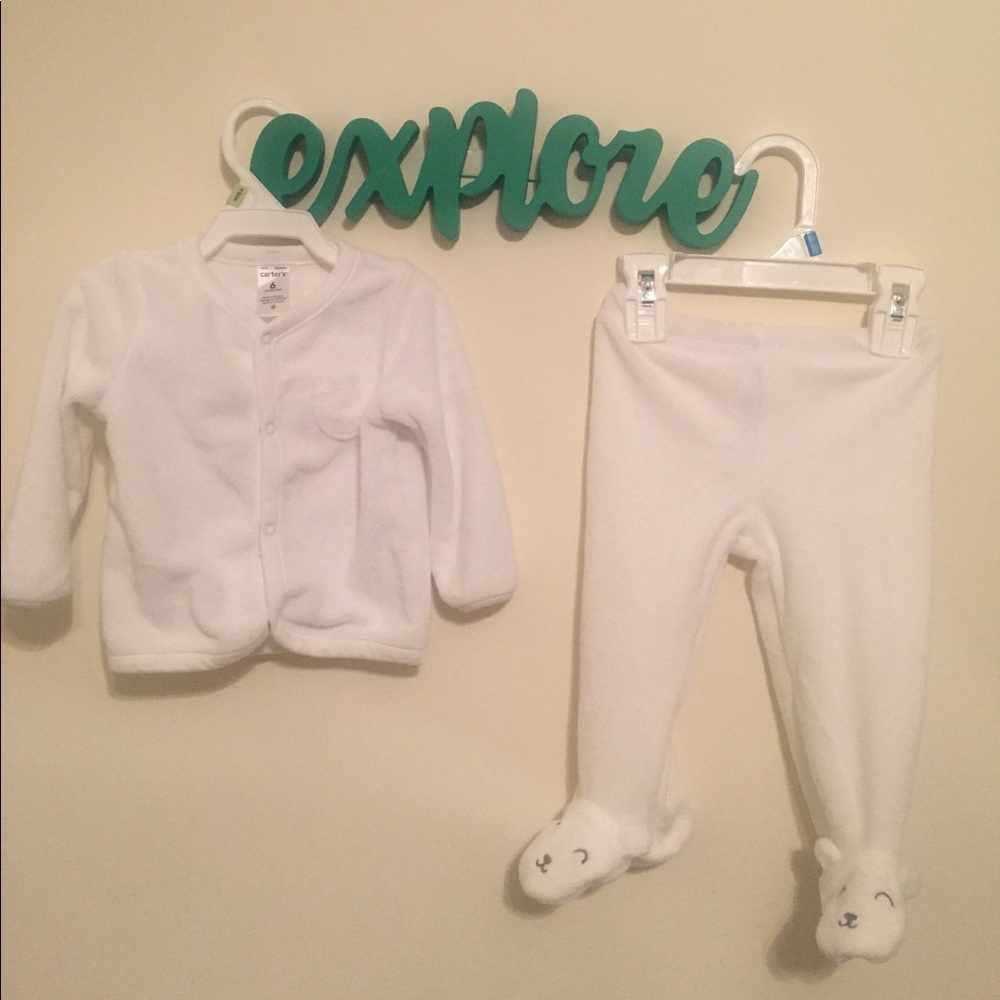 Fleece top and footies